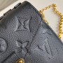 Louis Vuitton Monogram Empreinte Leather Micro Metis M81390-black