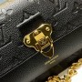 Louis Vuitton Monogram Empreinte Leather Vavin Chain Wallet M67839-black