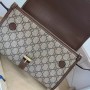 Gucci Messenger Bag With Interlocking G Gg Canvas - beige