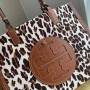 Tory Burch ELLA Leopard Canvas Small Tote