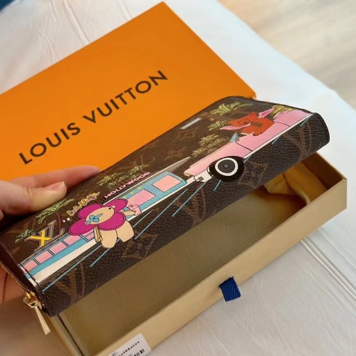 Louis Vuitton Monogram Christmas Animations Hollywood Zippy Wallet