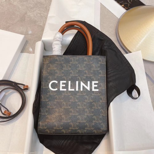 *Sale* Celine Mini Vertical Cabas in Triomphe Canvas