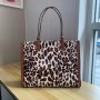 Tory Burch ELLA Leopard Canvas Small Tote