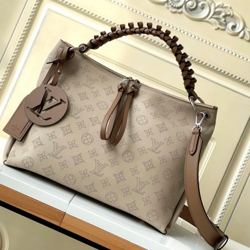 Louis Vuitton Mahina Beaubourg Hobo MM M56073-tan