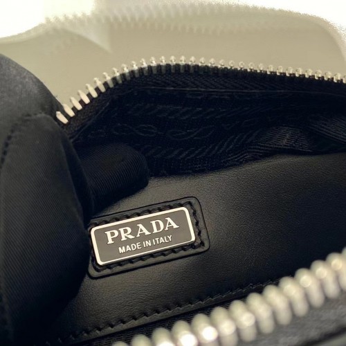 Prada Brique Brushed Leather Bag with Triangle Motif 2VH070