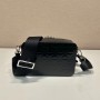 Prada Brique Brushed Leather Bag with Triangle Motif 2VH070