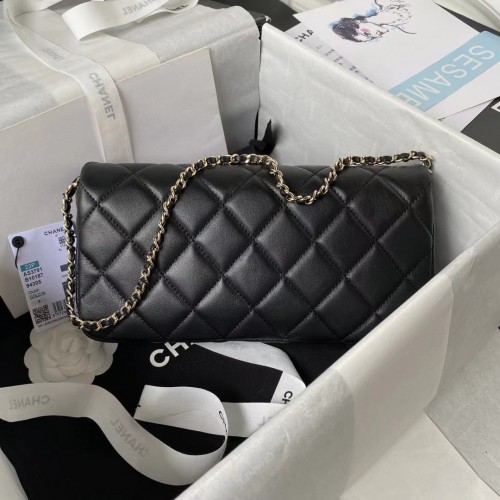 Chanel AS3791 Flap Bag Lambskin Black