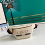 Gucci Grained Calfskin Logo Belt Bag White - Small