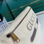 Gucci Grained Calfskin Logo Belt Bag White - Large