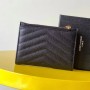 Saint Laurent YSL Monogram Zippered Two Part Wallet