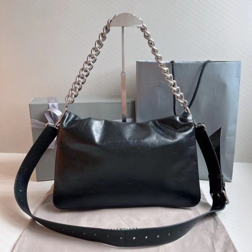 Balenciaga Women's BB Soft Large Flap Bag in Black