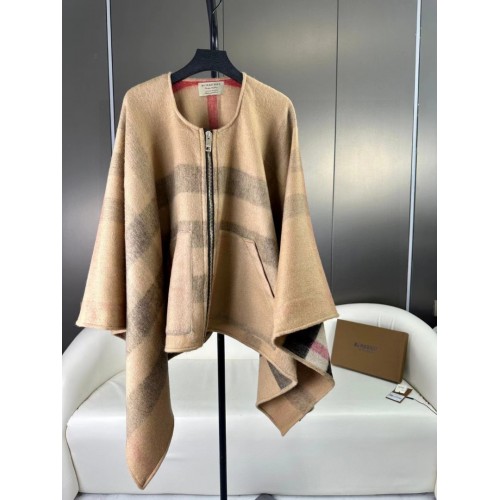 Burberry Charlotte Merino Zip-Front Poncho