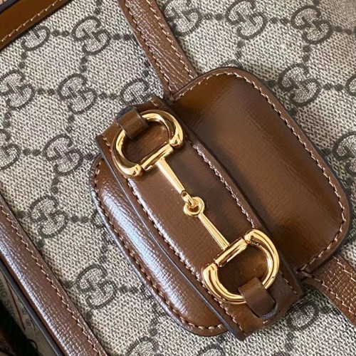 Gucci GG Supreme Mini 1955 Horsebit Shoulder Bag