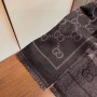 Gucci GG jacquard pattern knitted scarf