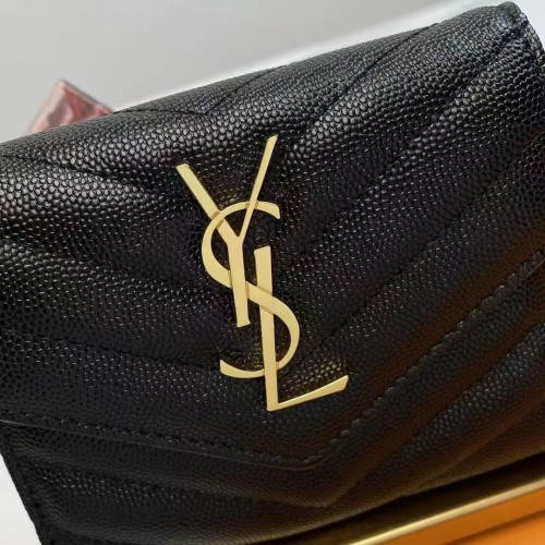 Saint Laurent Leather Quilted Wallet