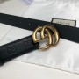 Gucci GG Marmont Stamped Leather Belt