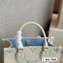 Louis Vuitton OnTheGo PM Latte/Candy Blue