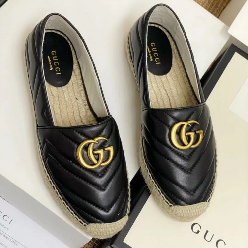 Gucci Leather espadrille with Double G