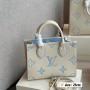 Louis Vuitton OnTheGo PM Latte/Candy Blue