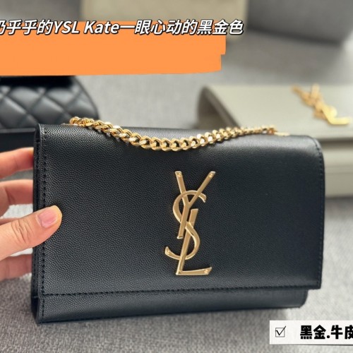 Saint Laurent Kate Small Bag in grained leather