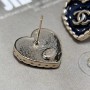 Chanel CC 24P Heart Stud Earrings