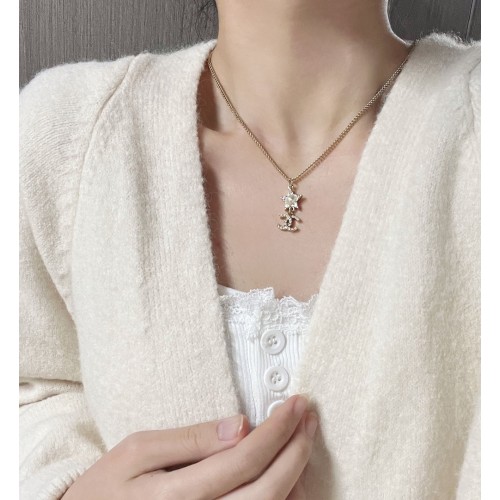 Chanel CC Pearl Pendant Necklace