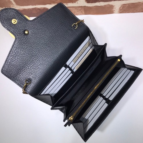 Gucci GG Marmont Chain Wallet Black