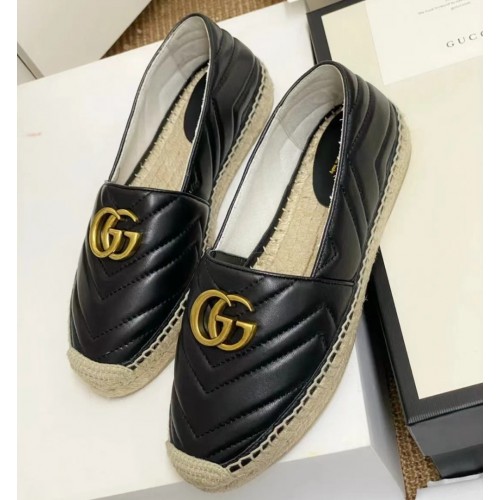 Gucci Leather espadrille with Double G