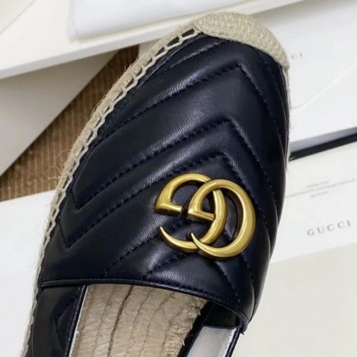 Gucci Leather espadrille with Double G