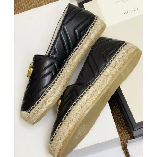 Gucci Leather espadrille with Double G