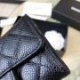 *Superior* Chanel Caviar Quilted Flap Card Holder Wallet