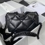 *Superior* Chanel 19 Handbag Black-Tone Buckle