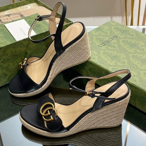 Gucci Aitana Espadrille Wedge Sandal