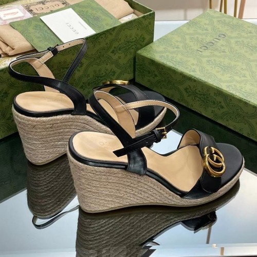 Gucci Aitana Espadrille Wedge Sandal