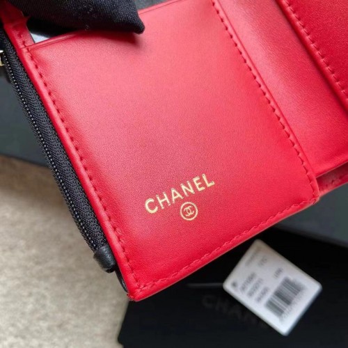 *Superior* Chanel Goatskin Chanel 19 Small Flap Wallet