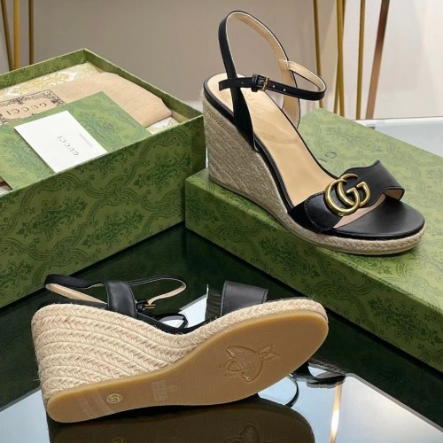 Gucci Aitana Espadrille Wedge Sandal