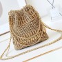 *Superior* Chanel 22 Mini Golden Metallic Calfskin Macrame