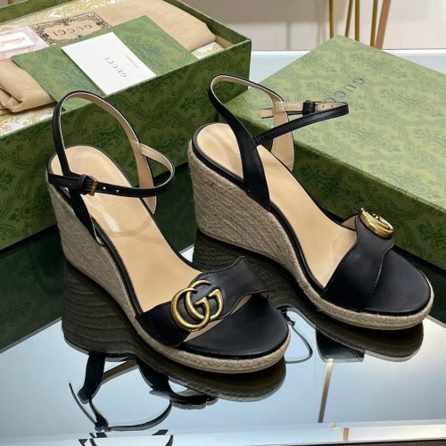 Gucci Aitana Espadrille Wedge Sandal