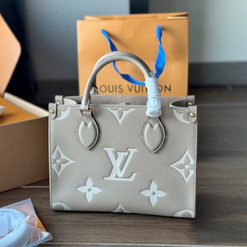 Louis Vuitton Empreinte Monogram Onthego PM Tourterelle Beige