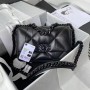 *Superior* Chanel 19 Handbag Black-Tone Buckle