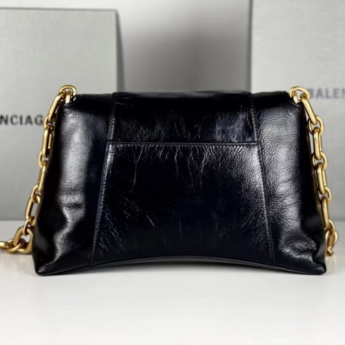 Balenciaga Downtown Small Shoulder Bag With Chain in Black