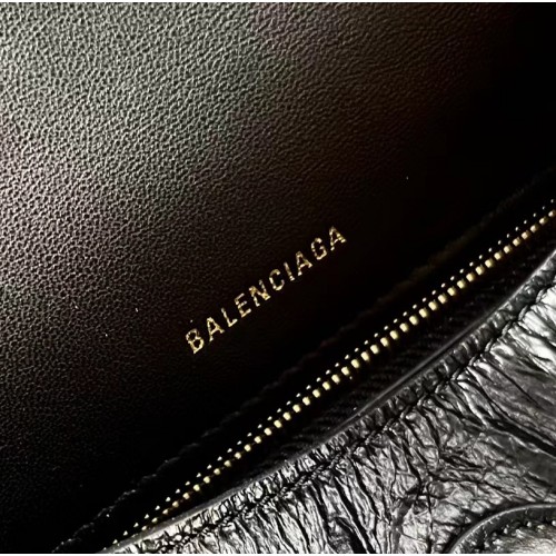 Balenciaga Downtown Small Shoulder Bag With Chain in Black