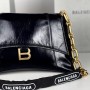 Balenciaga Downtown Small Shoulder Bag With Chain in Black