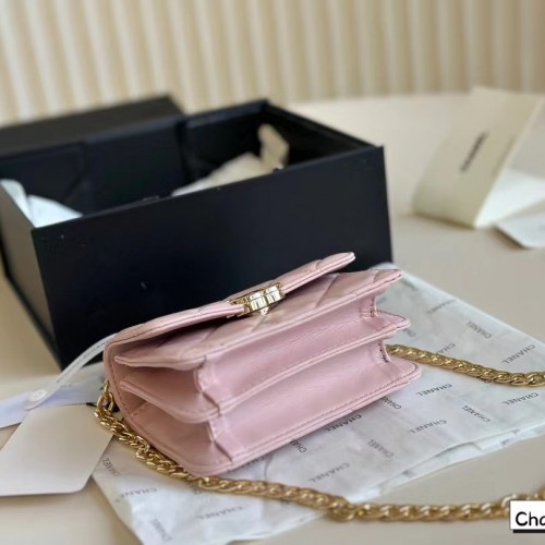 *Sale* Chanel Mini Flap Bag with Top Handle - Pink