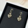 Chanel Heart Shape Pendant Earrings