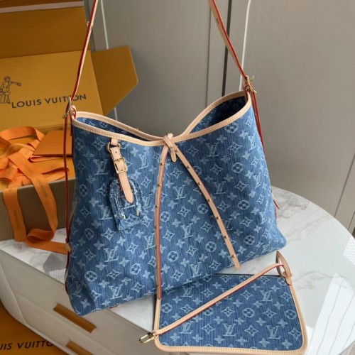 Louis Vuitton CarryAll MM Denim Blue